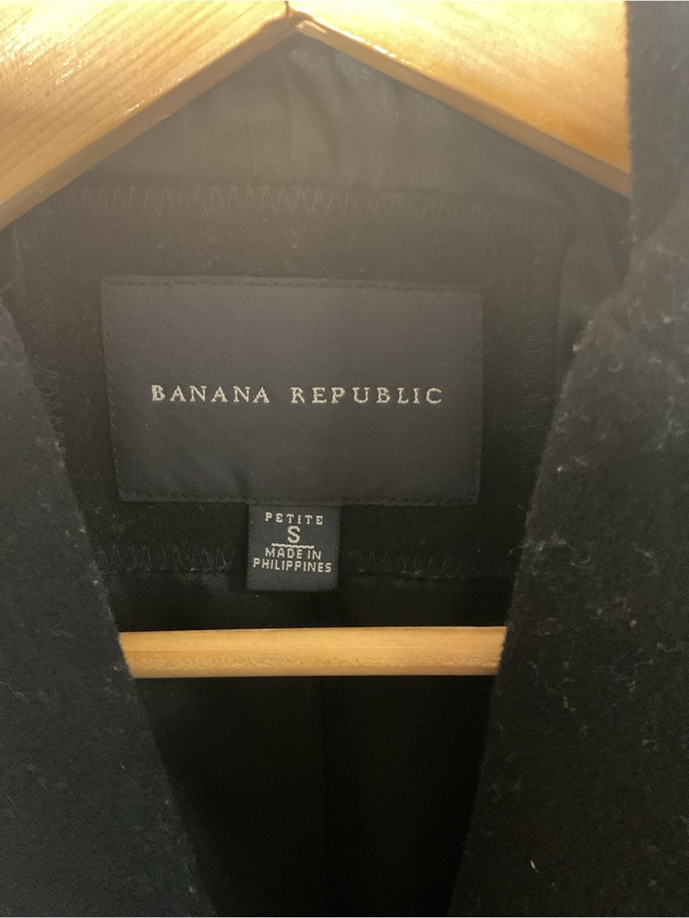 Banana Republic Petite S 100% Wool Black Tailored Long Coat Classic - Picture 6 of 11